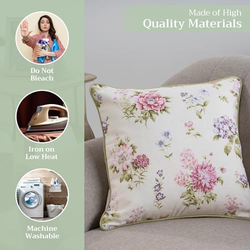 Maison d' Hermine Throw Pillow Covers 100% Cotton (20" x 20" - Pack of 1)