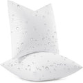 MIULEE Outdoor Pillow Inserts 16x16 Pack of 2 | Waterproof Throw Pillow Inserts Decorative 100% Virgin Fibers Filling for Patio Sofa Couch