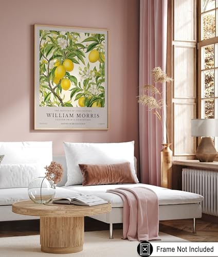 Poster Master William Morris Lemon Tree Print - Botanical Art - Fruit Art - Exhibition Piece - Floral Design - Aesthetic Print - Colorful Kitchen Wall Decor - 11x14 UNFRAMED