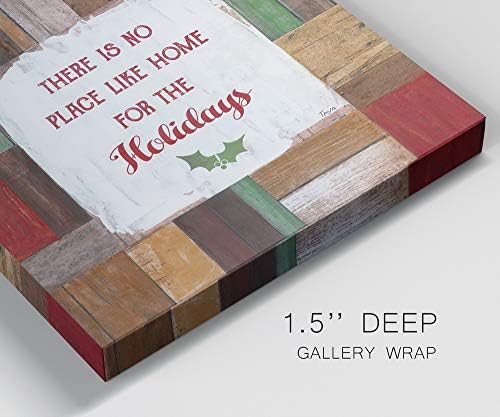 Renditions Gallery Canvas Wall Art Paintings for Home Decor There is no Place Like Home Inspirational Quote Artwork Prints for Living Room Home Kitchen Wall Decorations - 32"X32" LT05