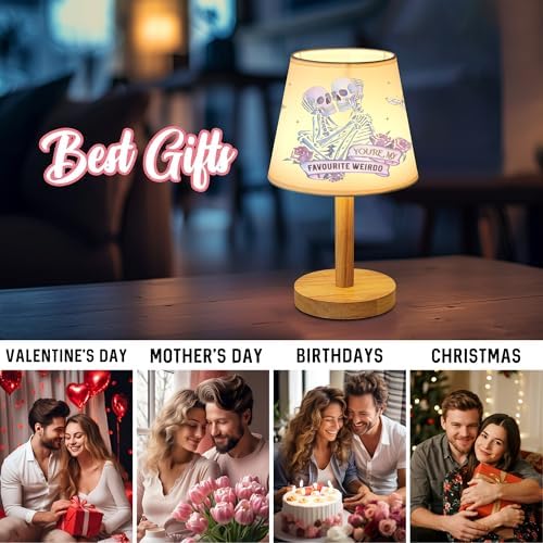 Gothic Skeleton Couple Table Lamp Gifts, Birthday Gifts for Women, Valentines Mothers Day Christmas Anniversary Birthday Gifts for Women Men Her Him Wife Husband Girlfriend
