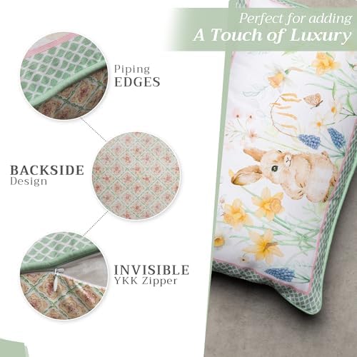 Maison d' Hermine Throw Pillow Covers 100% Cotton (12" x 20" - Pack of 1)