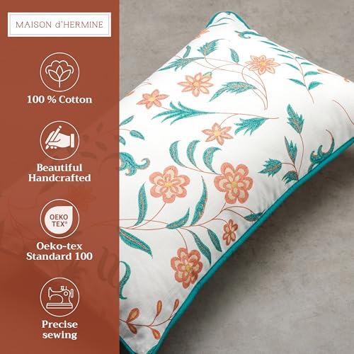 Maison d' Hermine Throw Pillow Covers 100% Cotton (12" x 20" - Pack of 1)
