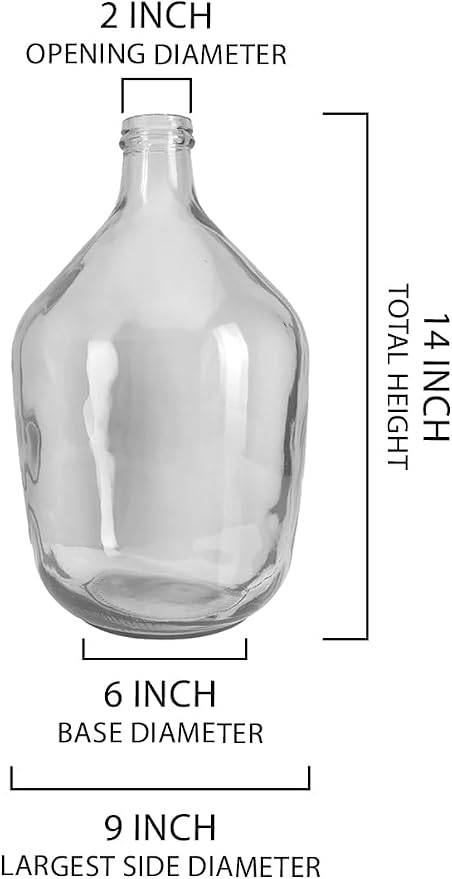 Serene Spaces Living Clear/Brown Tall Vase, Bottle Glass Vase, Elegant Home Decor for Fresh or Dried Flowers, Perfect for Living Rooms, Dining Areas, and Centerpieces (Large - Pack of 1)
