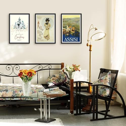Picrit 12x18 Picture Frame Set of 12, Modern Gallery Wall Frames, Black