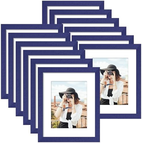 Picrit 12x16 Picture Frame Set of 12, Gallery Wall Frames, Navy Blue