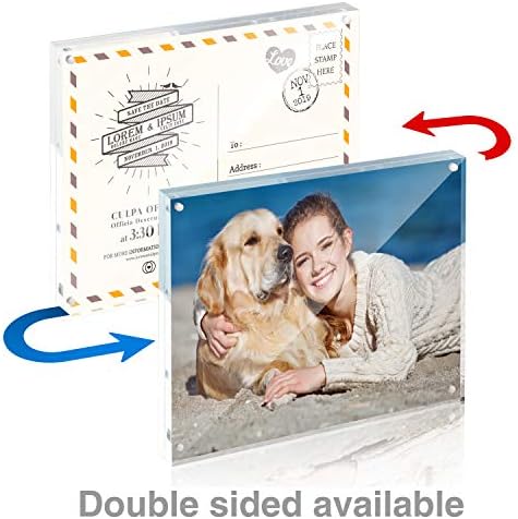 TWING 8x10 Acrylic Frame 5 Pack,24MM Thicker Frameless Clear Picture Frames