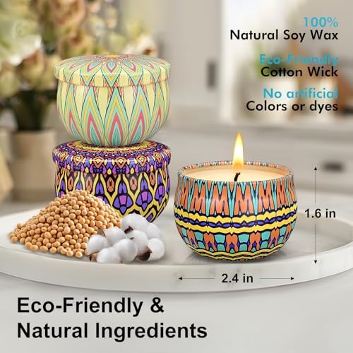 Scented Candles Gift Set,48 Pack Candles for Home Scented, 1200 Hour Long Lasting Soy Wax Aromatherapy Candle Set, Birthday Gifts for Women with Gift Box
