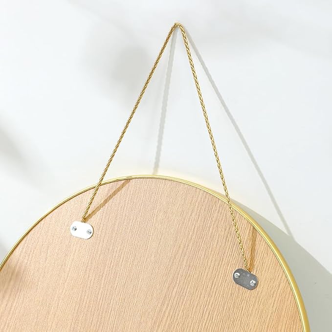 Gold Oval Mirror, Mirror with PVC Plastic Frame, 9.2x15.9 inch | Wall Mount Mirrors Decor