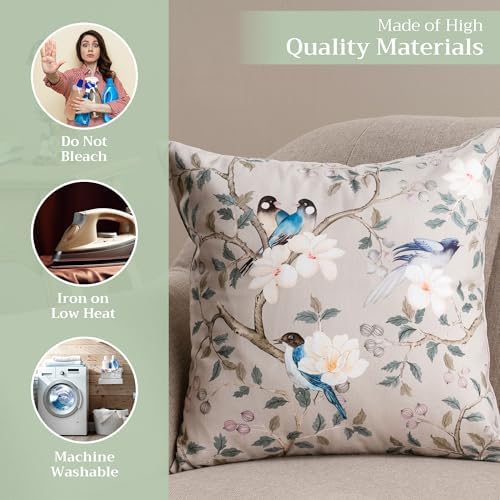 Maison d' Hermine Throw Pillow Covers 100% Cotton (18" x 18" - Pack of 1)