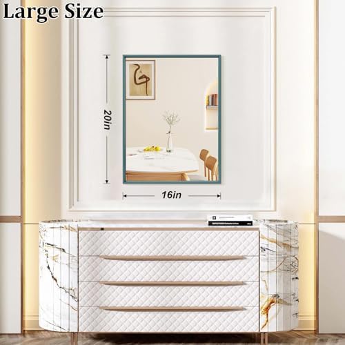 AAZZKANG Wall Mirror with Metal Frame Rectangle Modern Mirrors 20"x16" Decorative Bedroom Bathroom Wall Decor