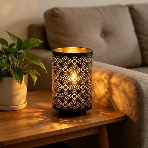 Hosley Diamond Cut Candle Holder 8 Inch Height Ideal Gift for Wedding Spa Lantern Reiki Decor LED Candles P9