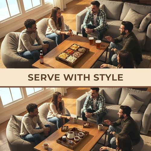 Modular Serving Tray - Acacia | Serving Platter Snack Tray