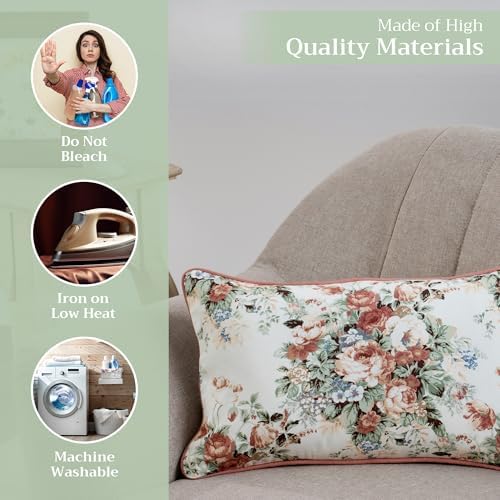 Maison d' Hermine Throw Pillow Covers 100% Cotton (12" x 20" - Pack of 1)