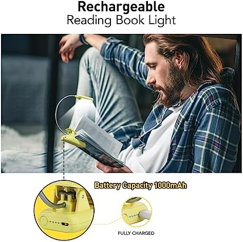 VAVOFO Rechargeable Reading Light, Clip on Book Light for Reading in Bed
