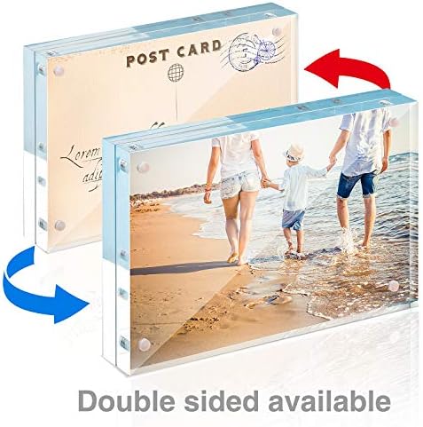 TWING 5x7 Acrylic Frame 1 Pack,24MM Thicker Frameless Clear Picture Frames