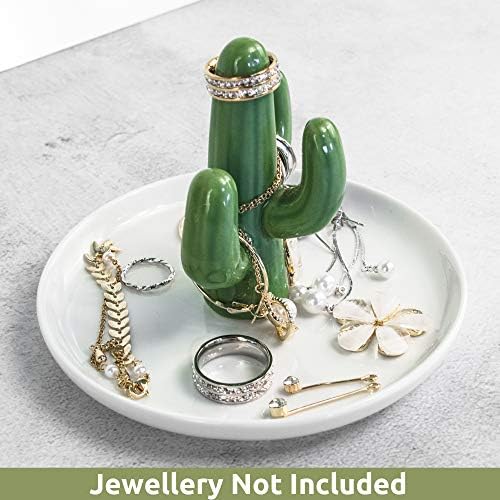 OSOPOLA Ceramic Cactus Jewelry Tray Ring Holder Dish Key Tray