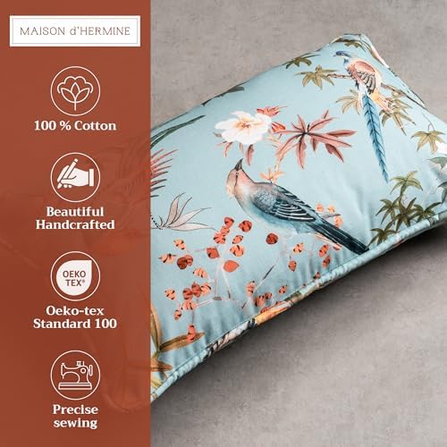 Maison d' Hermine Throw Pillow Covers 100% Cotton (12" x 20" - Pack of 1)