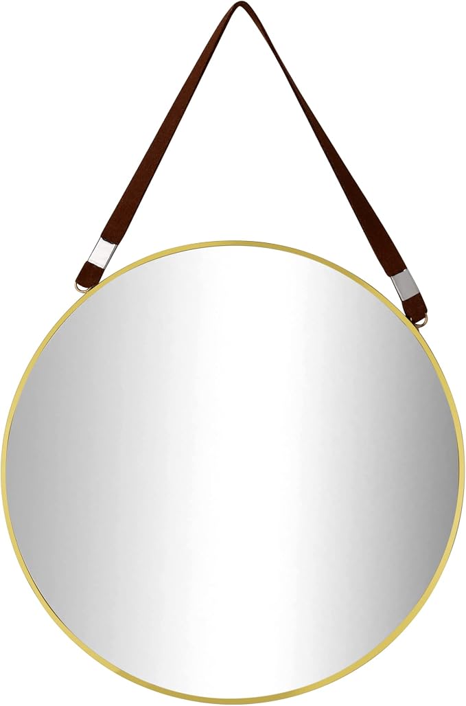 Funerom 8 inch Small Decorative Wall Mirror,Round,Gold | Mirror for Entryways Washrooms Living Rooms