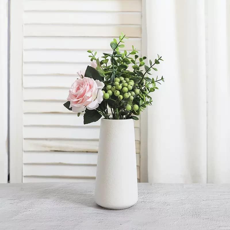 Premium Quality Large Ceramic Vase - 9 Inch Flower Vase for Home, Farmhouse, Modern, Bohemian Decor