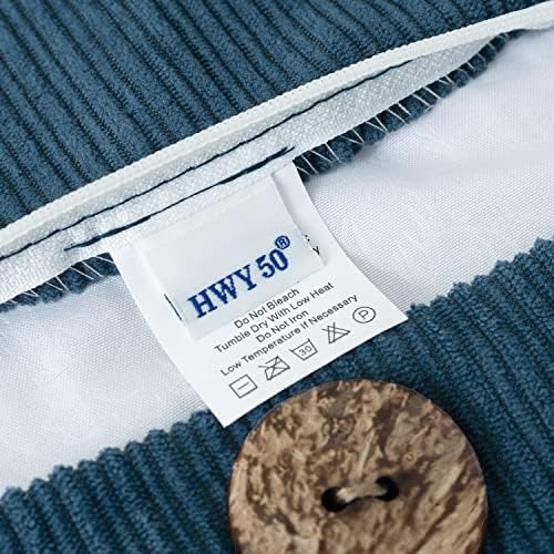 HWY 50 Blue Chenille Throw Pillow Covers 22x22 Inch Buttons Pack of 2