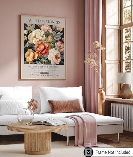 Poster Master William Morris Poster - Peony Print - Botanical Art - Flower Art - Exhibition Artwork - Animal Creation - Floral Piece - Aesthetic Illustration - Colorful Office or Bedroom Decor - 11x14 UNFRAMED Wall Piece