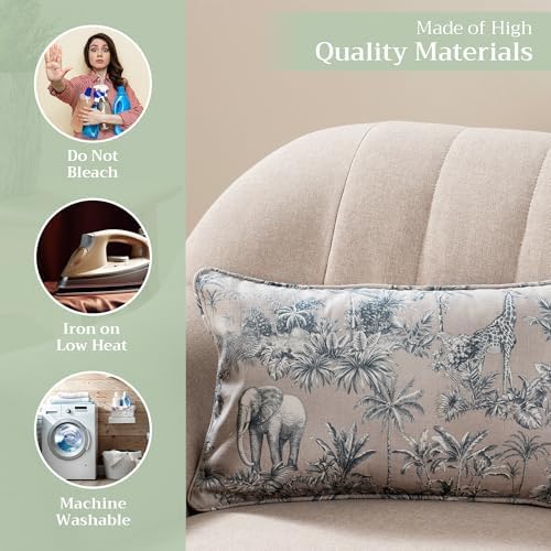 Maison d' Hermine Throw Pillow Covers 100% Cotton (12" x 20" - Pack of 1)