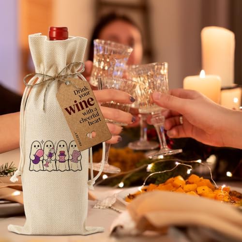 Funny Pharmacist Gifts Cute Ghost Pharmacist RX Wine Bag for Women Men
