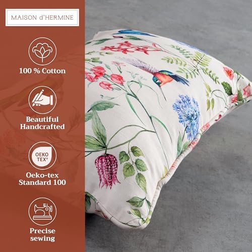 Maison d' Hermine Throw Pillow Covers 100% Cotton (12" x 20" - Pack of 1)