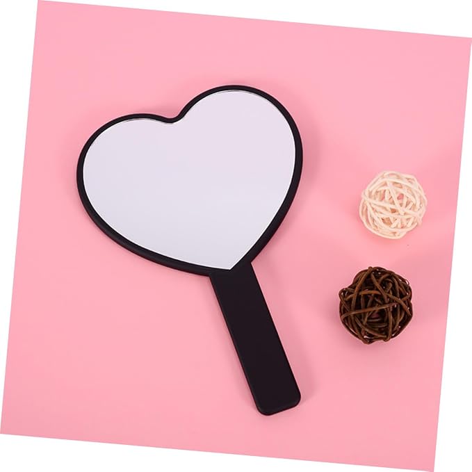 Beaupretty 3pcs Heart Makeup Mirror Heart Shaped Mirror Handheld Cosmetic Mirror Vanity Mirror