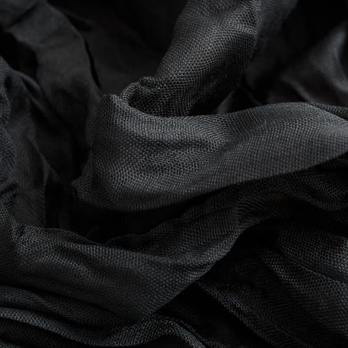 Asee'm Black Cheesecloth Table Runner Halloween 10FT Fall Boho Gauze Sheer