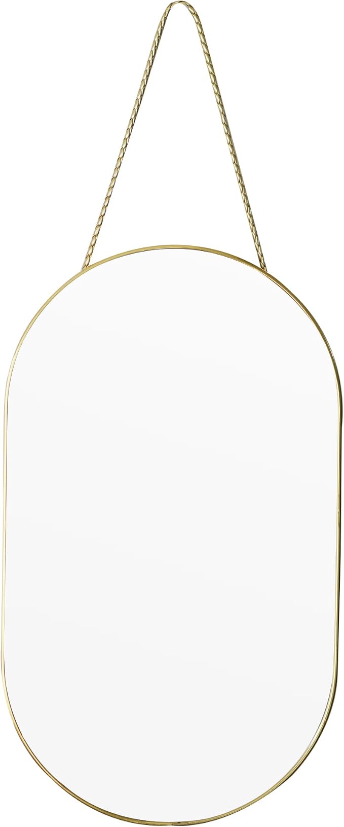 Gold Oval Mirror, Mirror with PVC Plastic Frame, 9.2x15.9 inch | Wall Mount Mirrors Decor