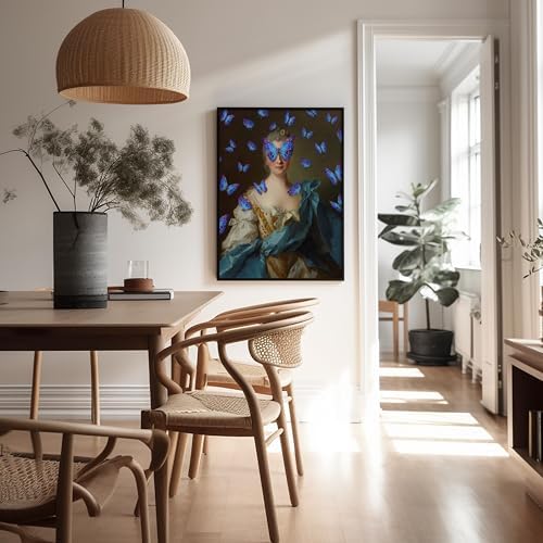 Poster Master Madam de La Porte Print - Portrait Painting Poster - Altered & Pop Art - Gift for Men & Women - Aesthetic Wall Decor for Bedroom, Living Room or Office - 11x14 UNFRAMED Wall Art