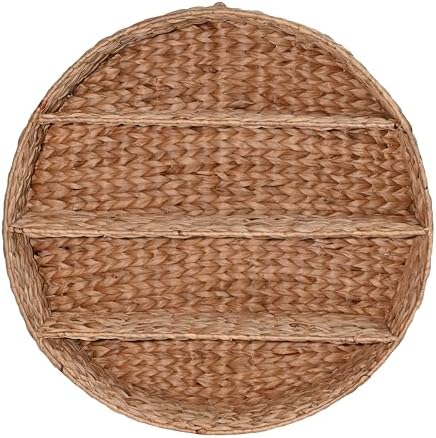 happimess Annulus 3-Shelf Circular Hyacinth Wall Rack 24.6", Natural