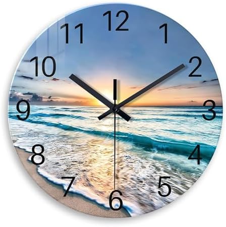 20 Inch Big Beach Wall Clocks for Living Room Decor