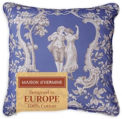 Maison d' Hermine Throw Pillow Covers 100% Cotton (20" x 20" - Pack of 1)