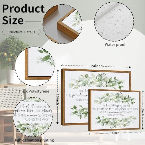 Floating Framed Sage Green Wall Art Bathroom Picture Wall Decor 16x24 In | Inspirational Scripture Painting, Botanical Canvas Print, Olive Green Artwork for Office, Living Room, Bedroom