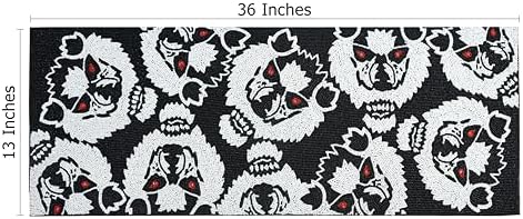 COTTON CRAFT Halloween Beaded Table Runner - Black White Werewolves