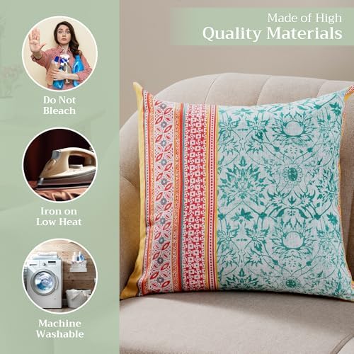 Maison d' Hermine Throw Pillow Covers 100% Cotton (18" x 18" - Pack of 1)