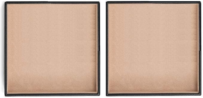 Glenor Co Jewelry Organizer Tray - Set of 2 - Stackable Empty Jewelry Storage Trays w/o Dividers - Display on Dresser or Drawer - Compatible with Other Trays - Black