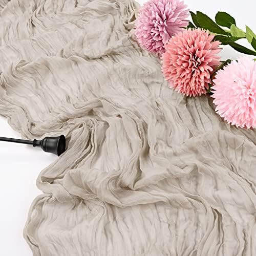 10 Pack Cheesecloth Table Runner 35 x 120 Inch, Rosy Brown