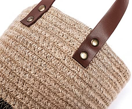 Wall Hanging Storage Basket, Woven Plant Holder for Organizing, 6.3” x 7"