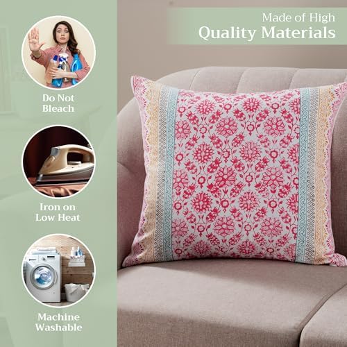 Maison d' Hermine Throw Pillow Covers 100% Cotton (18" x 18" - Pack of 1)