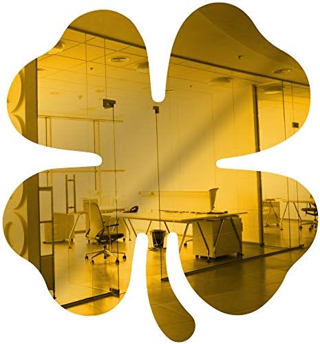 Marketing Holders Acrylic Mirror 8" Wide Shamrock Yellow .118" Thick No Adhesive Reflective Pieces Perfect for DIY Arts and Crafts School Projects Home or Office Decor Special Events