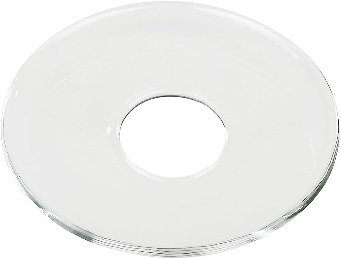 12 Pieces Bent Glass Candle Bobeches for Candlesticks, Candle Wax Drip Protector Taper Candle Drip Catcher Ring (Round)