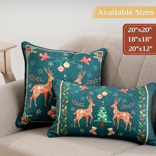 Maison d' Hermine Throw Pillow Covers 100% Cotton (12" x 20" - Pack of 1)