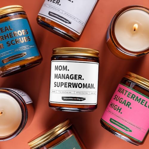 Manager Gifts for Women - Lavender Vanilla Scented Soy Wax Candle - Manager Appreciation Gift for Boss Lady, Empowering Boss Gifts for Birthday, Farewell, Thank You, New Job, Office Managers