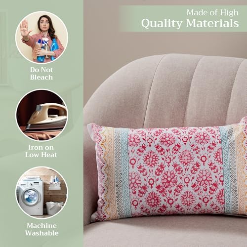 Maison d' Hermine Throw Pillow Covers 100% Cotton (12" x 20" - Pack of 1)