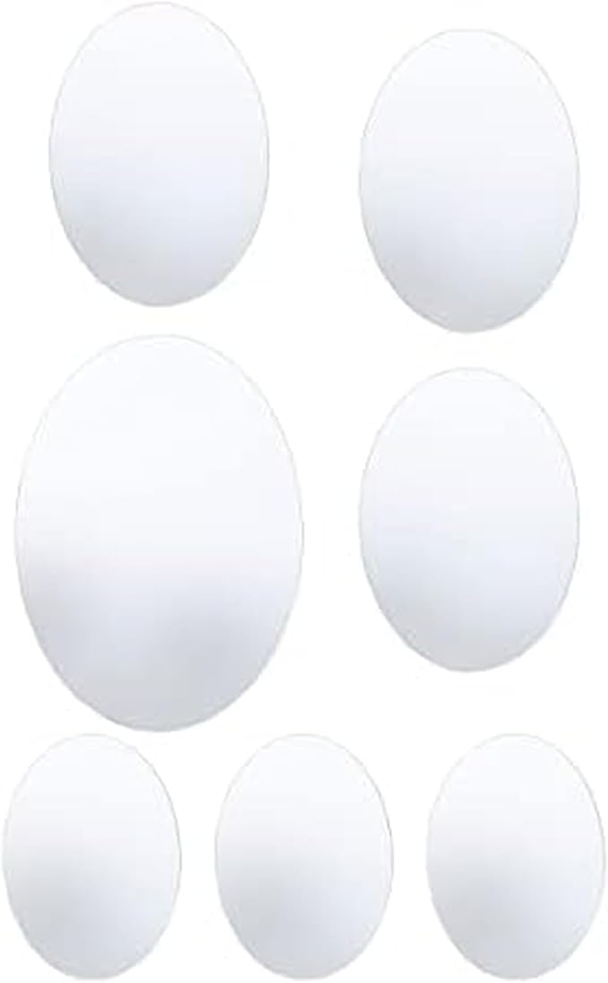 Elements Oval Wall Mirrors, Set of 7, Glass