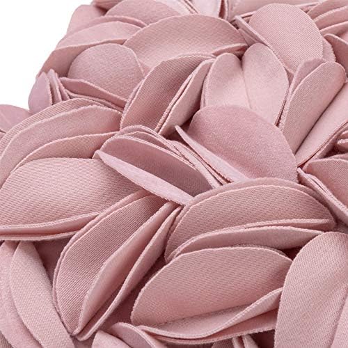 KINGROSE 3D Flower Throw Pillow Cover Home Decorative Pillow Case Sham Soft Lumbar Cushion Cover for Couch Bed Living Room Chair 12 x 20 Inches Rose Gold